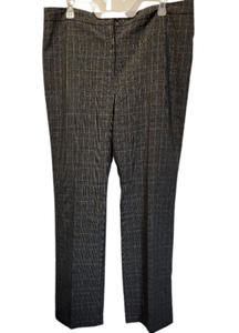 kasper women's plus size 14 Dress Pants Gray with pattern